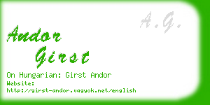 andor girst business card